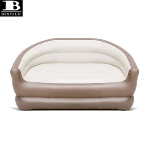 Divano Gonfiabile <span class=keywords><strong>Deluxe</strong></span> a Due Posti con Rivestimento in Velluto, Pieghevole e Portatile per Campeggio, Picnic, Casa e Tenda - Product Image 3