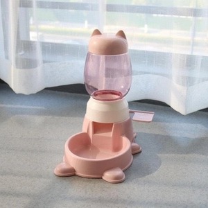 เครื่องให้อาหารอัจฉริยะแบบกดปุ่ม - ชามอาหารสัตว์เลี้ยงแบบกันลื่น - Product Image 1