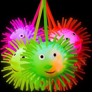 2025 LED Puffer <b>Ball</b> Glowing Flashing <b>Ball</b> Sensory Toy <b>Squeeze</b> Stress Flashing LED Light up Spiky TPR Hedgehog Puffer <b>Ball</b> Toys - Product Image 2
