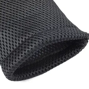 Petit sac en nylon noir en maille avec cordon de serrage, logo personnalisé d'usine, emballage pour téléphone portable, sport, promotion