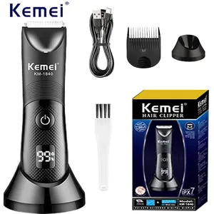 Cortadora de <span class=keywords><strong>Pelo</strong></span> <span class=keywords><strong>El</strong></span>éctrica Profesional Km-1840 <span class=keywords><strong>para</strong></span> Barbería Inalámbrica con Pantalla LCD Máquina <span class=keywords><strong>para</strong></span> <span class=keywords><strong>Cortar</strong></span> Cabello <span class=keywords><strong>para</strong></span> Hombres sin Cable - Product Image 1