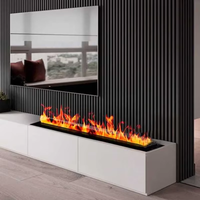 Chimenea Eléctrica 3D de Alta Calidad con Vaporizador de Agua, Inserto de Chimenea con Control Táctil, Humidificador Seguro para Uso en Cine en Casa
