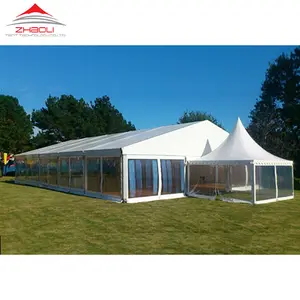 20x50 wedding marquee tent with glass wall for wedding and church in Nigeria