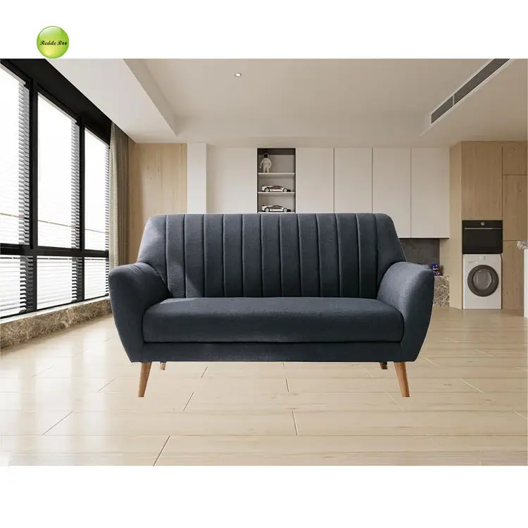 Einzigartiges Design moderne graue Stoff lippe Gebogenes Sofa Easy Assem ble Kd Sofa Chair Einfache Möbel