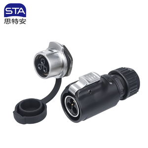 SL20 Aviation Plug <strong>Connector</strong> Straight Mating Male/Female Front Mount Solder Square Metal Receptacle <strong>2</strong> <strong>3</strong> 4 5 6 7 8 9 12 14pin - Product Image 1