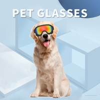RTS Neujahrs-Hundepartybrille mit großem Rahmen, verstellbare Sonnenbrille mit einfarbigem Tiermuster für Halloween und Chinesisches Neujahr