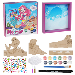 Set <span class=keywords><strong>di</strong></span> giocattoli da disegno in legno a forma <span class=keywords><strong>di</strong></span> <span class=keywords><strong>sirena</strong></span>, puzzle 3D da dipingere con <span class=keywords><strong>sirena</strong></span> e materiali artistici per bambini - Product Image 6