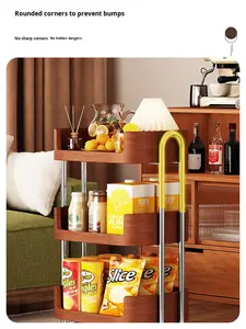 <span class=keywords><strong>Table</strong></span> <span class=keywords><strong>d</strong></span>'appoint en bois, <span class=keywords><strong>table</strong></span> basse mobile, chariot de rangement, support à collations, salon, haute <span class=keywords><strong>esthétique</strong></span> - Product Image 5