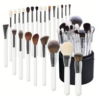 IPRESTA luxe Premium 24pc cheveux de chèvre maquillage pinceaux ensemble professionnel visage pinceaux blaireau marque privée cosmétique maquillage