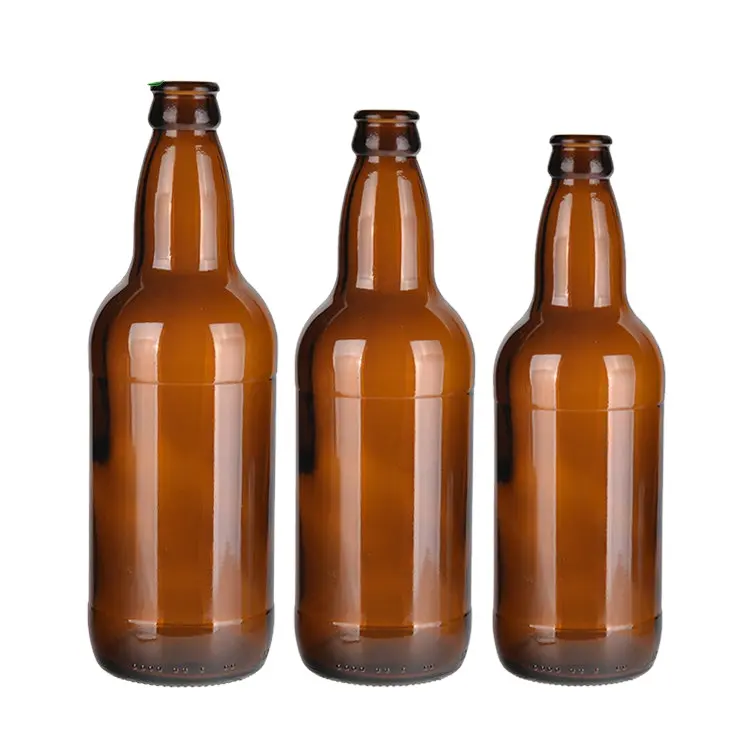 Factory Prijs Custom Amber 330Ml 500Ml 640Ml Glas Ambachtelijke Bier Fles