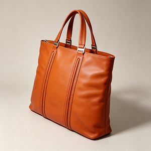 Bolso Tote Extra Grande con Asas Dobles y Detalles Metálicos Plateados para el Trabajo y Uso Diario - Product Image 3