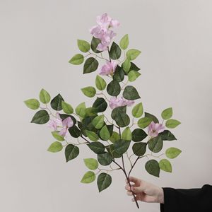 Bouquet de fleurs artificielles Bougainvillea Dream Castle, mélange de fleurs en plastique et en soie, décoration de mariage - Product Image 4