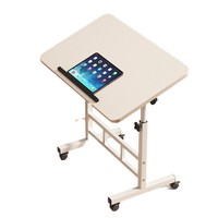 Table de chevet mobile à hauteur réglable avec roulettes, bureau portable pour ordinateur portable, pour salon, chambre à coucher, table d'étude pour étudiants