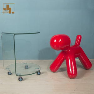 Villa moderne <span class=keywords><strong>pas</strong></span> <span class=keywords><strong>cher</strong></span> salon C forme canapé table d'appoint avec stockage hôtel chambre mobile verre coin Table meubles - Product Image 2