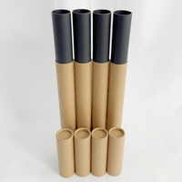 Tube d'expédition cylindrique 100% écologique fait main de haute qualité en papier kraft naturel personnalisé, fin, pour affiches, recyclable et durable