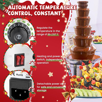 Fontaine à chocolat avec contrôle de température réglable et circulation automatique pour présentation de desserts professionnels et domestiques
