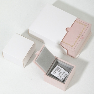 Boîte à bijoux exquise avec bordure dorée, boîte à bijoux couleur bonbon, vente en gros de boîtes à bijoux à angle droit avec couvercle rabattable - Product Image 4