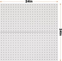 2 panneaux muraux en fer perforés avec roulettes, panneaux à grilles perforées 48x12 pouces pour le rangement d'outils de garage