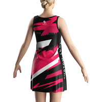Gaun desain binaraga cepat kering, kebugaran kontes gaun katun rok tenis wanita gaun Netball Funky