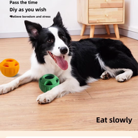 Balle distributrice de nourriture en silicone bleue de haute qualité pour chien, forme puzzle, taille moyenne/grande, jouet de nettoyage dentaire pour animaux de compagnie