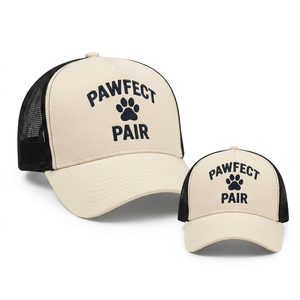 Set di Cappelli Coordinati per Animali Domestici e Proprietari, Cappellino Trucker in Rete con Logo Personalizzato, Visiera Parasole Rosa Estiva per Famiglie con Cani e Persone - Product Image 2