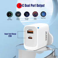 Chargeur 200W Multi-ports Charge Rapide EU/US/UK Qc3.0pd USB C Type C Chargeur de Téléphone Portable pour Iphone Samsung