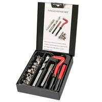 Kit de réparation de filetage Helicoil en acier inoxydable M10x1.5 avec inserts, étui rigide et outil d'installation manuel OEM, 1 ensemble