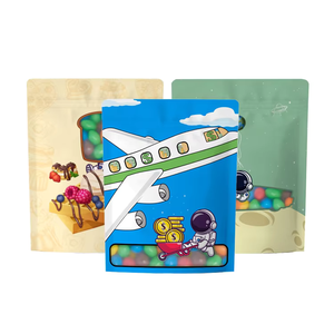 Sacchetto in Mylar con Ologramma Colorato, Antiodore, Laminato in Alluminio e <span class=keywords><strong>Plastica</strong></span>, Piccolo Bustino da 1g 3.5g 7g 14g con Base d'Appoggio - Product Image 5