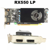 Carte graphique PCWINMAX OEM Radeon RX 550 4 Go DDR5, profil bas, petit format, pour jeux vidéo RX550 PC GPU