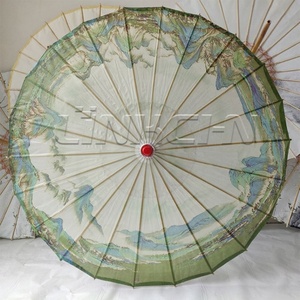 Chinese Traditional Handmade Multipurpose White Paper Umbrella Parasol Folded Oil Paper Umbrellas for <b>Wedding</b> - Product Image 2