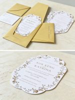 Carte d'invitation de mariage personnalisée, carte de vœux, enveloppe, cartes, papier fantaisie, impression numérique, gaufrage, dépliant plié, logo personnalisé