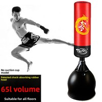 Sac de frappe sur pied pour arts martiaux Sanda et boxe libre, usage domestique, pour adultes et enfants - Polyuréthane durable et portable