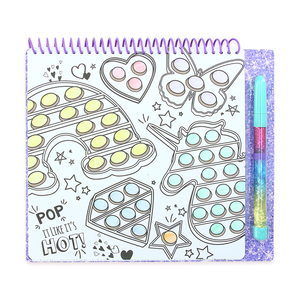 Pop couleur carnet de croquis créatif Double spirale sourire soleil Silicone activité de week-end avec mignon gonflé autocollants préscolaire scolastique - Product Image 5