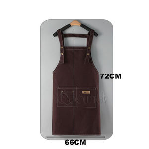 Wholesale Custom Logo Cotton Canvas Waterproof Chef Cooking Aprons With Pockets for Cafe Restaurants Kitchen Bbq Apron - Product Image 2