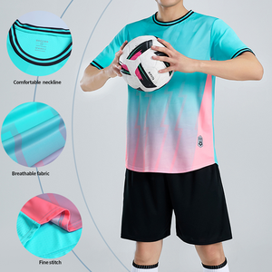 Penjualan terlaris uniseks dapat disesuaikan musim baru kaus sepak bola atasan kaus latihan Pria Wanita pakaian olahraga sepak bola kain - Product Image 3