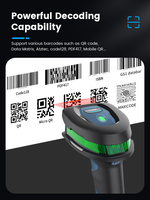 Lecteur de codes-barres sans fil AK-T500RB 1D 2D Lecteur de codes QR Lecteur de codes-barres portable