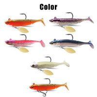 Nouvelles leurres souples en plastique Raylor 95mm 20g, type cuillère, à queue de pagaie, tête plombée, pré-montées, avec sac d'emballage