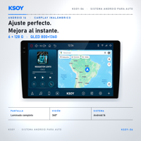Radio KSOY 10 Inch Android 16 Multimedia Receiver Dengan 4G LTE Wi-Fi 6 dan Bluetooth 5.4 Heatsink Besar Dengan Kipas