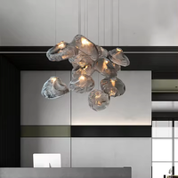 Lustre LED moderne noir et or, luminaire suspendu géométrique pour hôtel à plafond haut, grand lustre long personnalisé en acrylique pour escalier