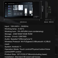 Sheng Qiong 8 Pro Alexa, panneau de commande intelligent pour la maison, dernière version Tuya, intégré à la barre tactile d'application WiFi Android avec écran IPS