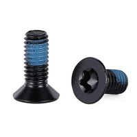 Vis Torx à tête fraisée en acier inoxydable 304 / acier au carbone de grade 10.9, oxyde noir, revêtement zinc, avec fixateur de filetage bleu anti-desserrage