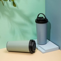 Gobelet réutilisable personnalisé de 480 ml à double paroi en acier inoxydable 18/8, bouteille d'eau isolée pour le sport et les voyages