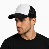 Casquette Trucker 5 Panneaux Unie en Gros, Personnalisation Professionnelle Impression et Broderie Logo, Maille Premium, Mousse, pour Hommes et Femmes