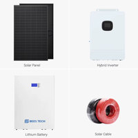Kit de système photovoltaïque hybride 30 kW 30 kW avec panneaux énergie solaire clôture électrique