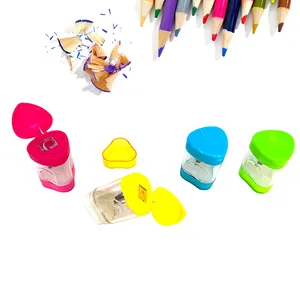 סיטונאי מחיר זול עמיד מחדד קטן צבעוני מחדד עם מחקים לתלמידי בית ספר יסודי