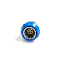 Connecteur circulaire médical push-pull 1P 7 broches à coque plastique rouge pour moniteurs ECG