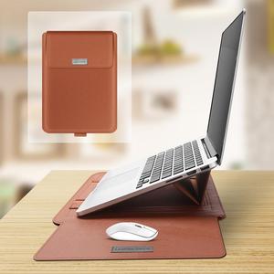 Pu Lederen Laptop Hoes Met Standaard En Muismat, Waterdichte Hoes Voor 13-13.3 Inch Voor Macbook Dames Laptoptas - Product Image 6