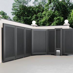 Portail tournant en aluminium sur mesure pour extérieur, design artistique 90 °   <span class=keywords><strong>Porte</strong></span> coulissante d'angle à angle droit pour entrée <span class=keywords><strong>de</strong></span> villa en cour - Product Image 3