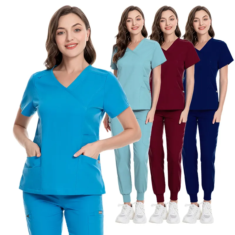 2023 Hot Selling Hot sale Medical Scrubs Uniforms Hospital OEM Service Cherokee Women Scrub Nurse Uniform Sets