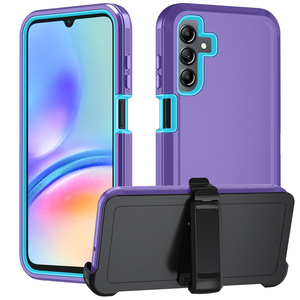 Pour <span class=keywords><strong>Samsung</strong></span> A05s A 15 A25, étui de téléphone lourd 3-en-1 antichoc défenseur pince arrière étui de protection complet - Product Image 5